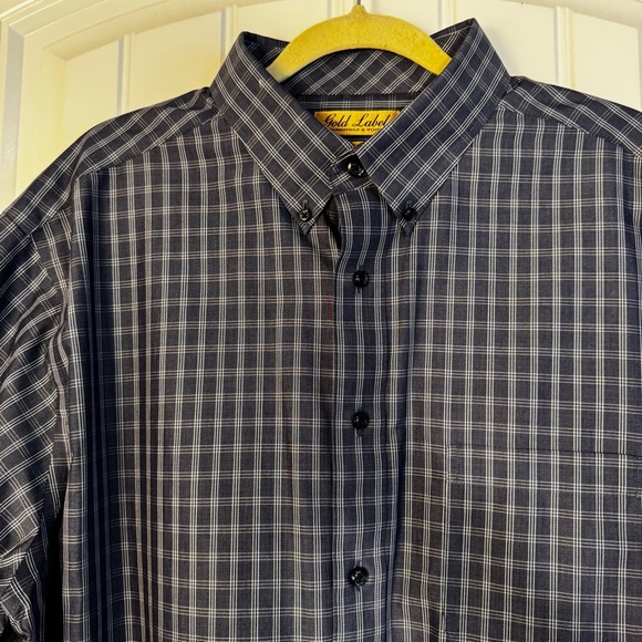 Roundtree & Yorke Blue Casual Button Down Shirt - Picture 2 of 5